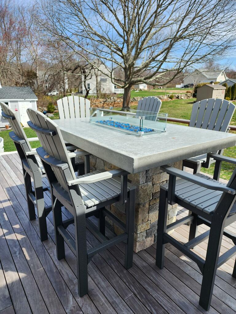 LuxCraft Recycled Plastic Adirondack Arm Chair (BAR HEIGHT) - LEAD TIME TO SHIP 3 TO 4 WEEKS