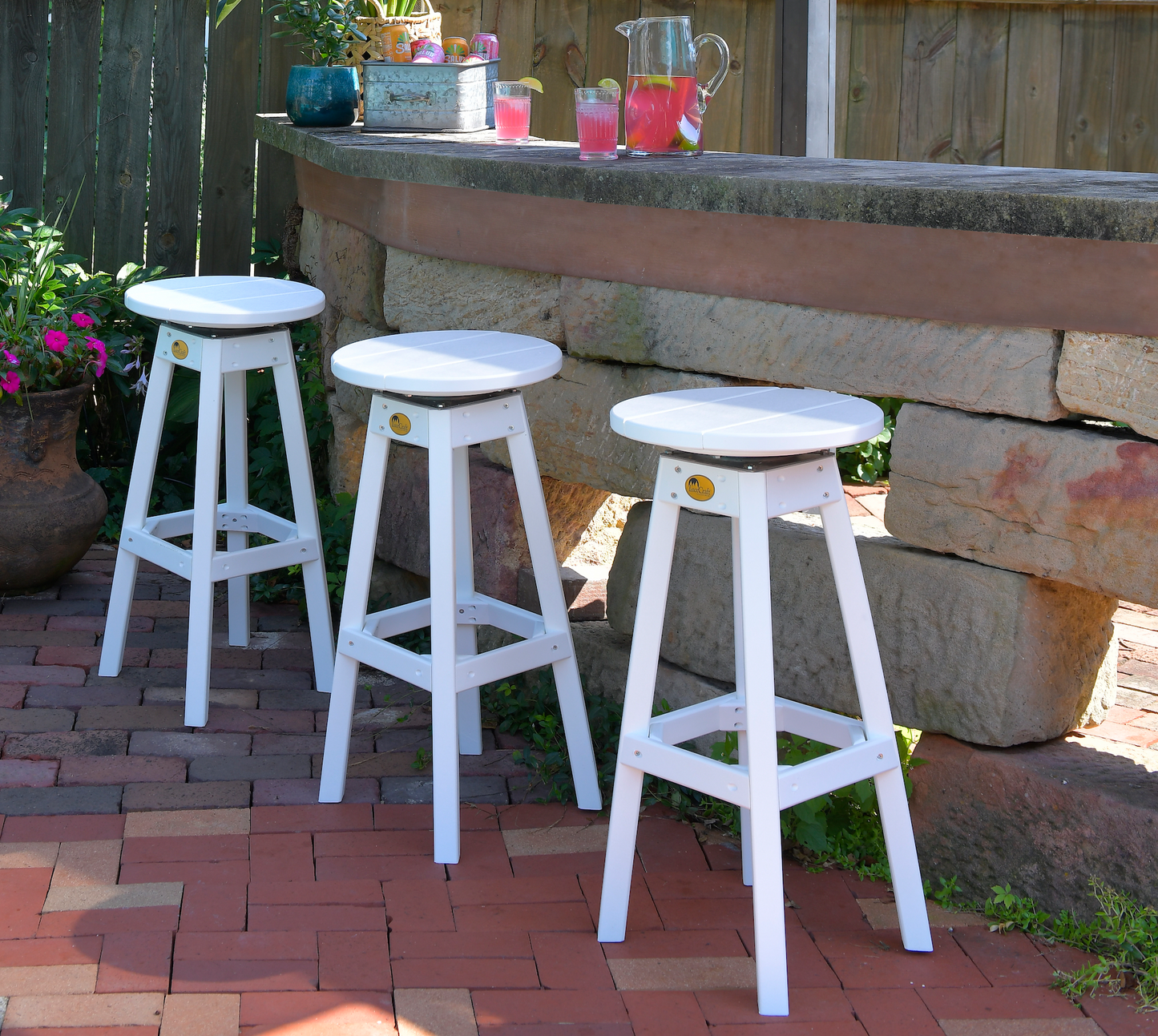 LuxCraft Recycled Plastic Bar Stool - LEAD TIME TO SHIP 3 TO 4 WEEKS