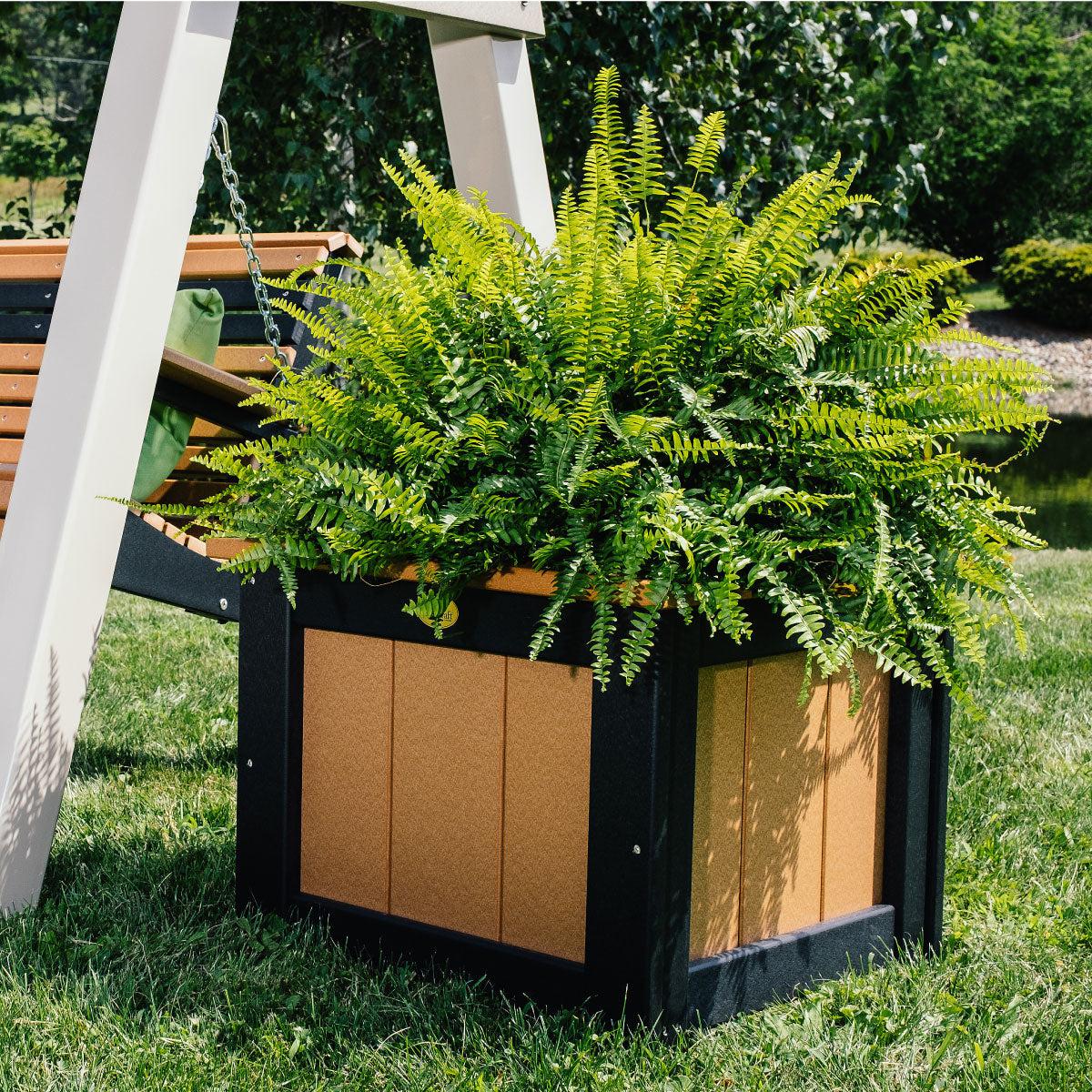 LuxCraft Recycled Plastic Classic 24" Square Planter - LEAD TIME TO SHIP 3 TO 4 WEEKS