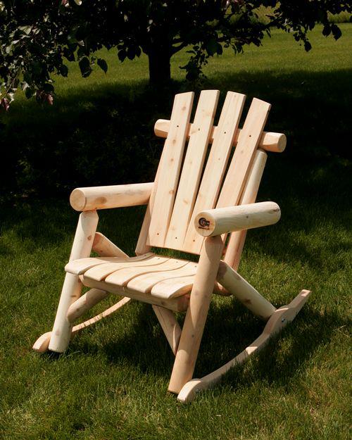 Moon Valley Rustic Cedar Log Rocking Chair - LEAD TIME TO SHIP: (UNFINISHED - 2 WEEKS) - (FINISHED - 4 WEEKS)