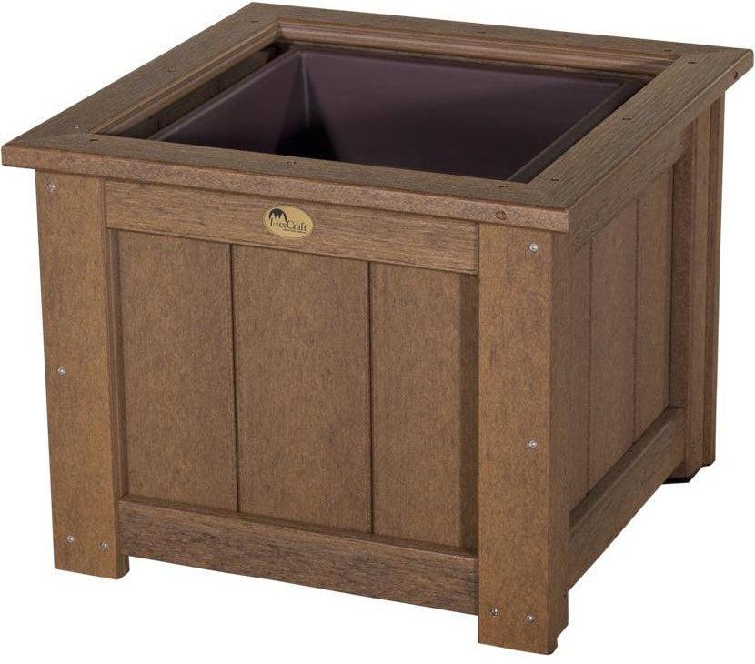 LuxCraft Recycled Plastic Classic 24" Square Planter - LEAD TIME TO SHIP 3 TO 4 WEEKS
