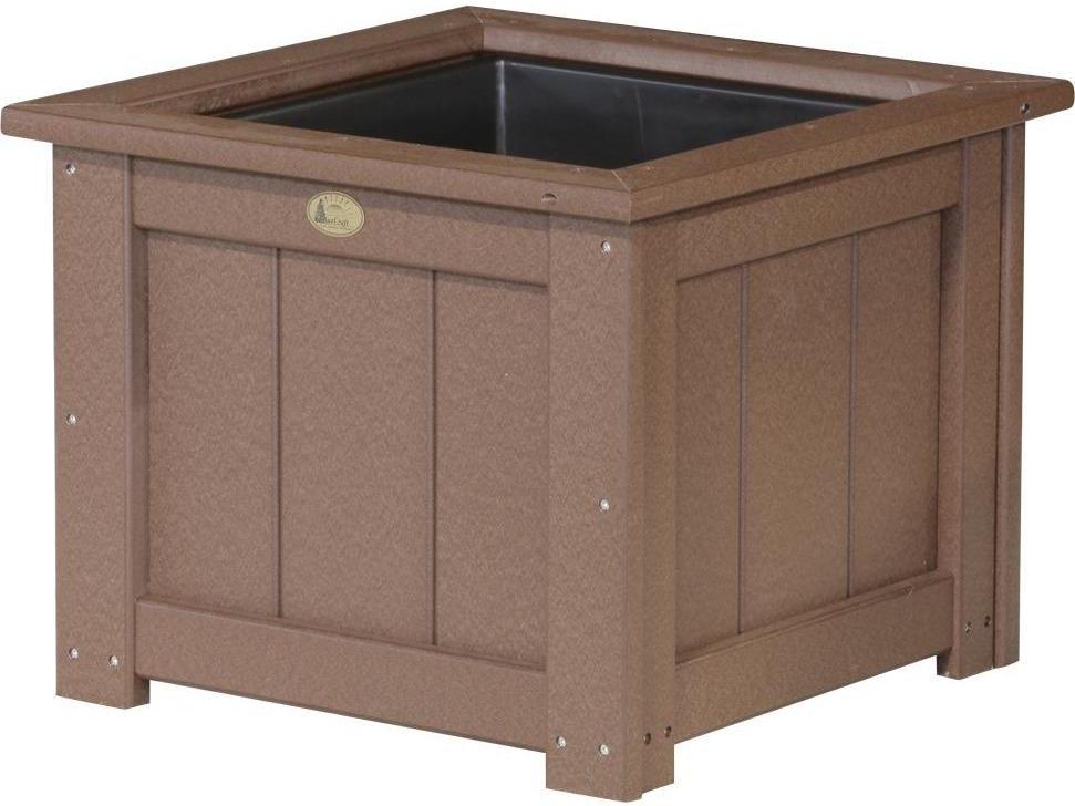 LuxCraft Recycled Plastic Classic 24" Square Planter - LEAD TIME TO SHIP 3 TO 4 WEEKS
