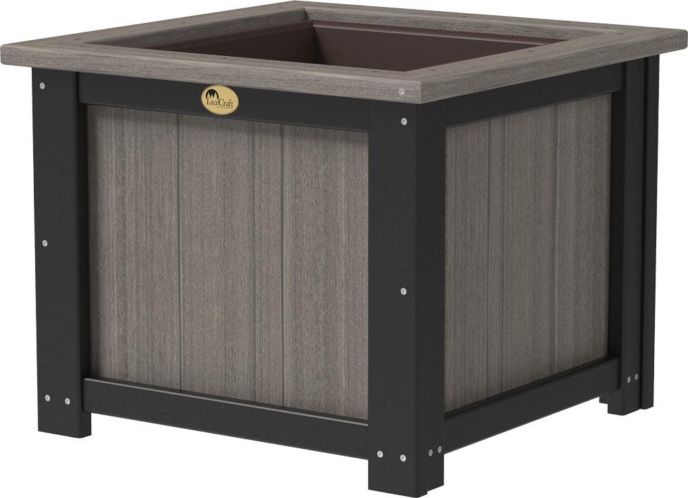 LuxCraft Recycled Plastic Classic 24" Square Planter - LEAD TIME TO SHIP 3 TO 4 WEEKS