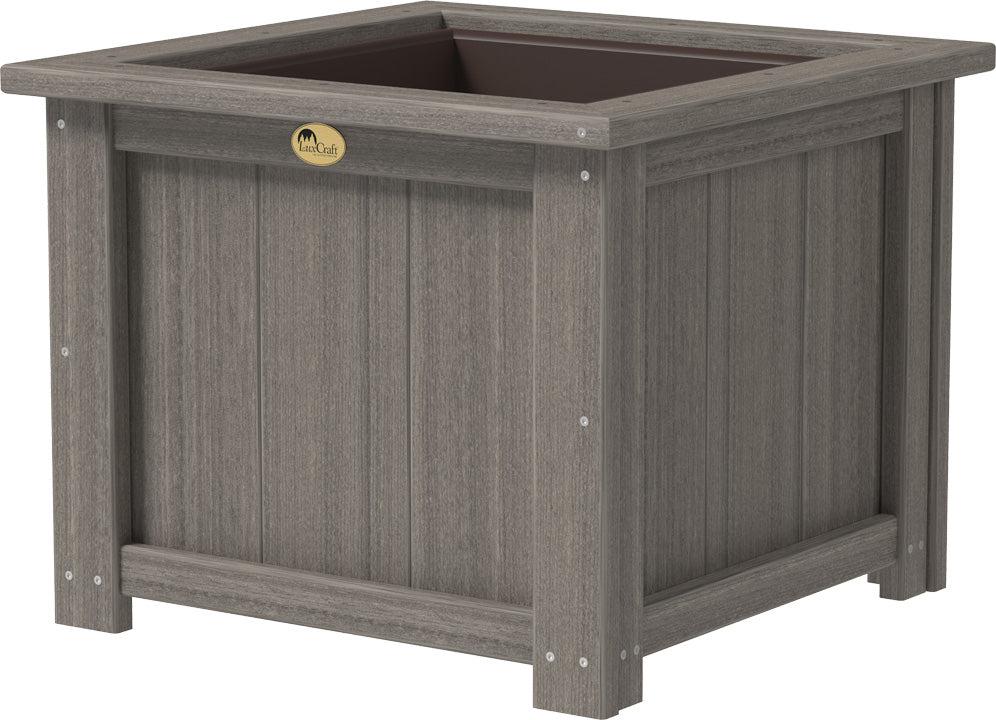 LuxCraft Recycled Plastic Classic 24" Square Planter - LEAD TIME TO SHIP 3 TO 4 WEEKS