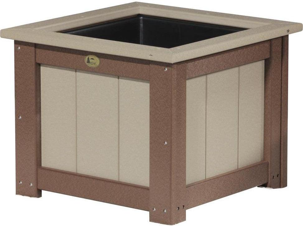 LuxCraft Recycled Plastic Classic 24" Square Planter - LEAD TIME TO SHIP 3 TO 4 WEEKS