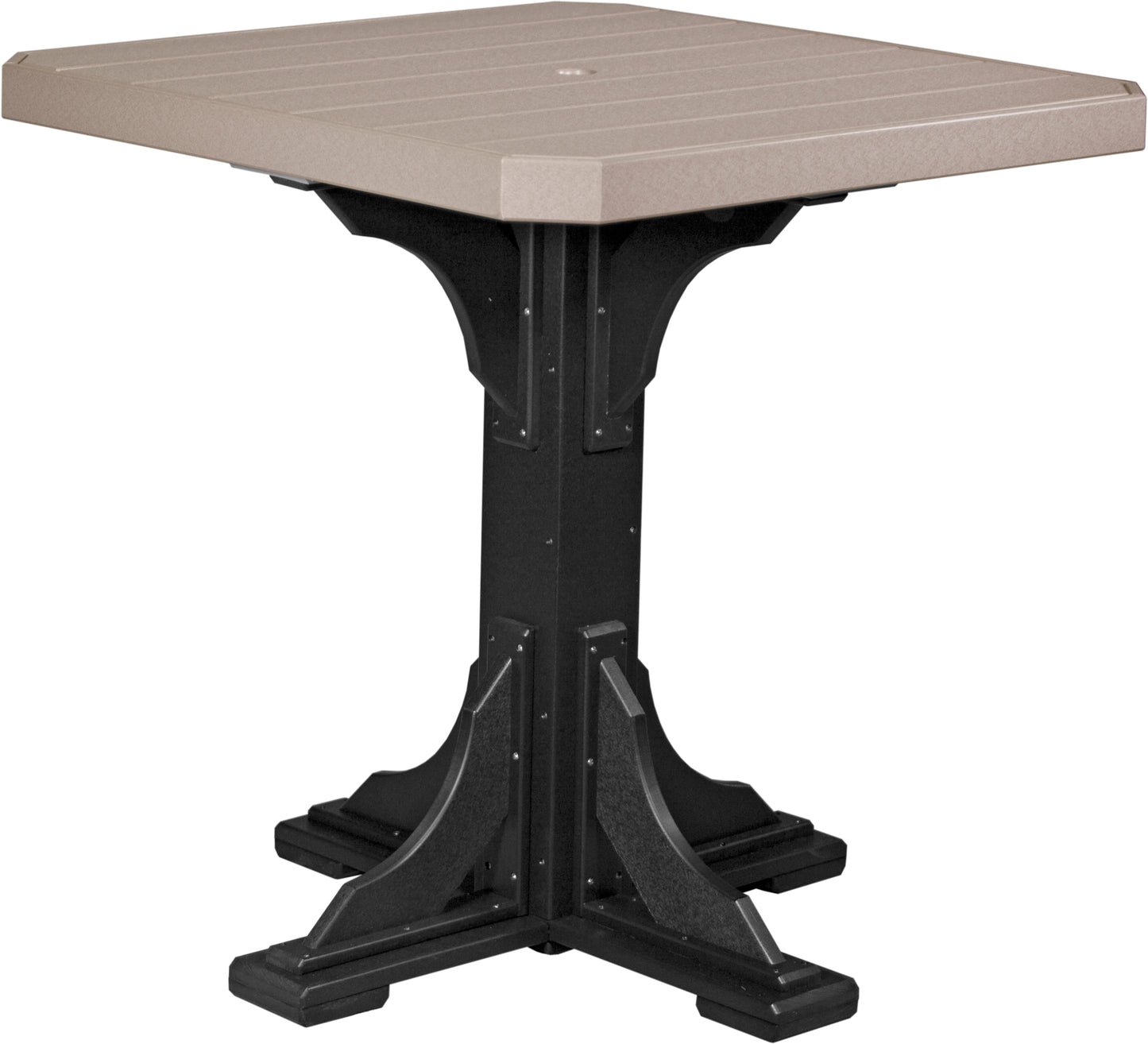 LuxCraft Recycled Plastic 41" Square Bar Height Table - LEAD TIME TO SHIP 3 TO 4 WEEKS