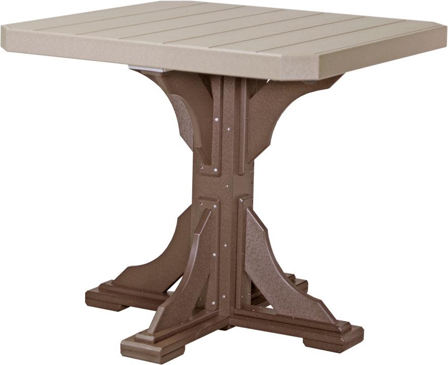 LuxCraft Recycled Plastic 41" Square Table (COUNTER HEIGHT) - LEAD TIME TO SHIP 3 TO 4 WEEKS