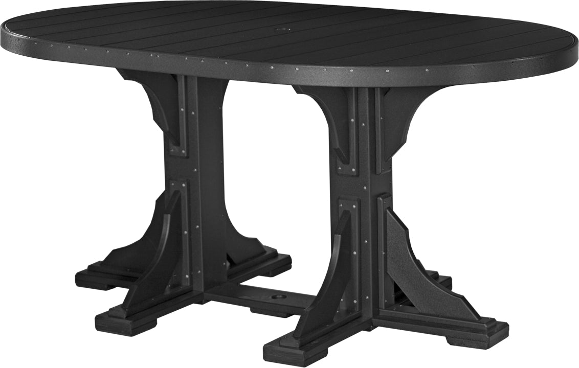 LuxCraft Recycled Plastic 4x6' Oval Table (COUNTER HEIGHT) - LEAD TIME TO SHIP 3 TO 4 WEEKS