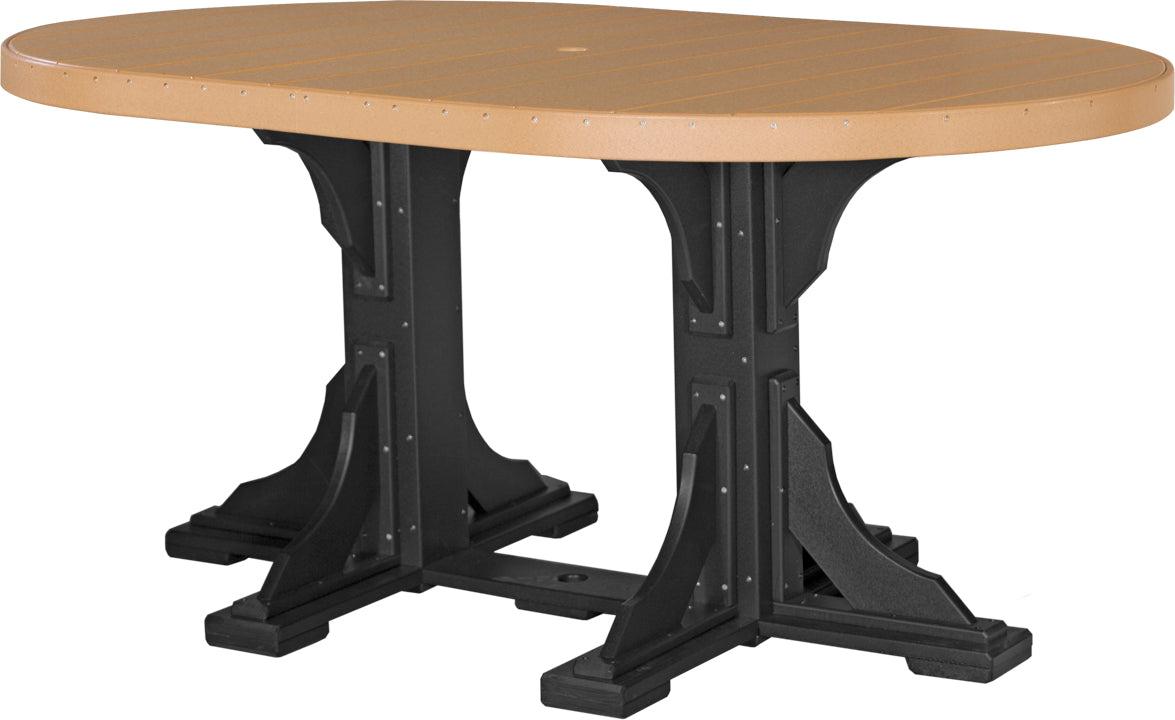 LuxCraft Recycled Plastic 4x6' Oval Counter Height Table - LEAD TIME TO SHIP 3 TO 4 WEEKS