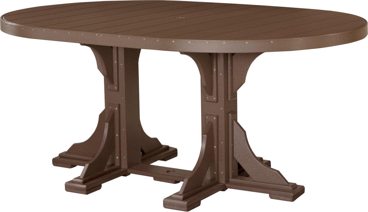 LuxCraft Recycled Plastic 4x6' Oval Table (COUNTER HEIGHT) - LEAD TIME TO SHIP 3 TO 4 WEEKS