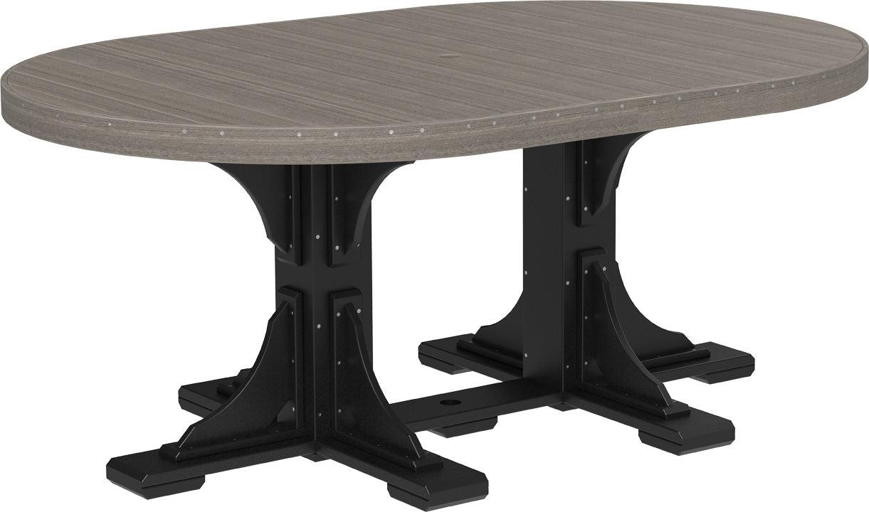 LuxCraft Recycled Plastic 4x6' Oval Table (DINING HEIGHT) - LEAD TIME TO SHIP 3 TO 4 WEEKS