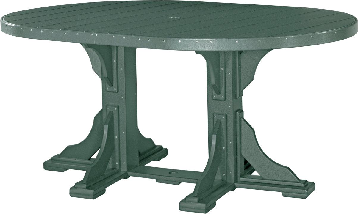 LuxCraft Recycled Plastic 4x6' Oval Table (COUNTER HEIGHT) - LEAD TIME TO SHIP 3 TO 4 WEEKS