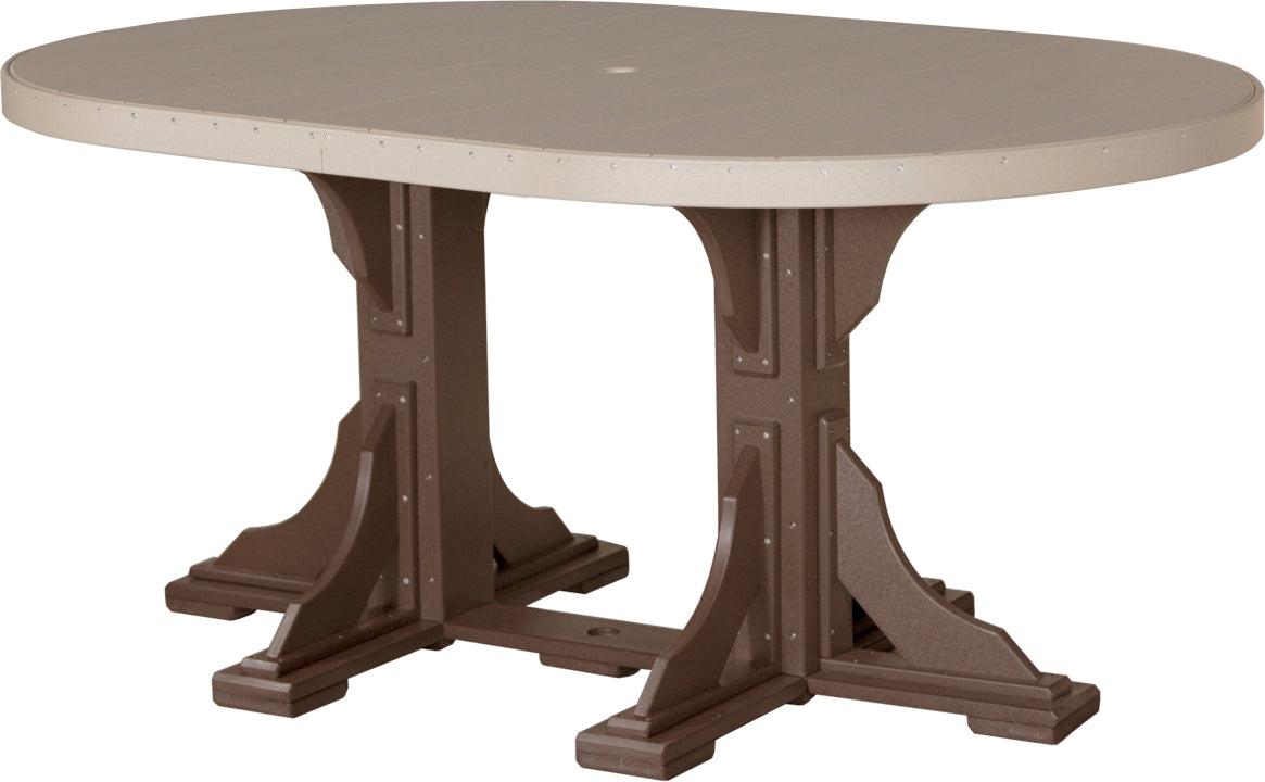 LuxCraft Recycled Plastic 4x6' Oval Table (COUNTER HEIGHT) - LEAD TIME TO SHIP 3 TO 4 WEEKS