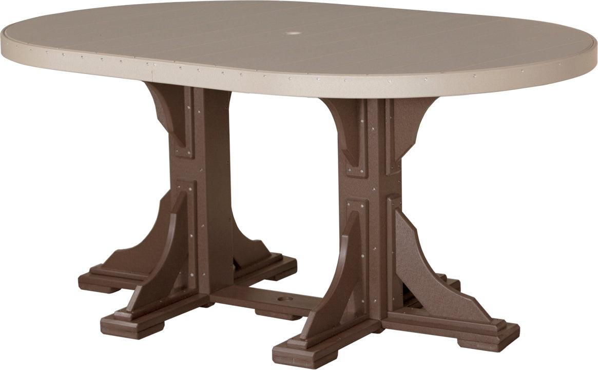 LuxCraft Recycled Plastic 4x6' Oval Counter Height Table - LEAD TIME TO SHIP 3 TO 4 WEEKS