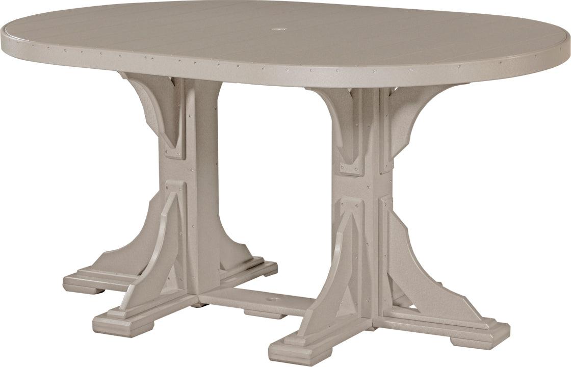 LuxCraft Recycled Plastic 4x6' Oval Table (COUNTER HEIGHT) - LEAD TIME TO SHIP 3 TO 4 WEEKS