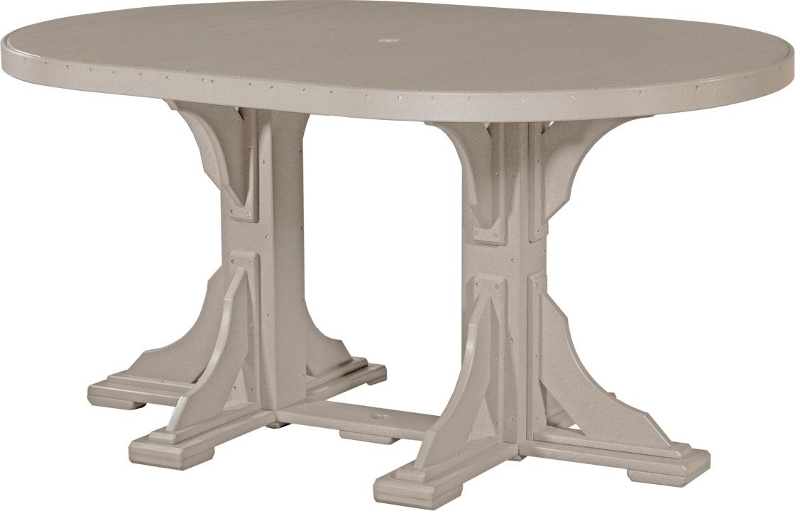 LuxCraft Recycled Plastic 4x6' Oval Counter Height Table - LEAD TIME TO SHIP 3 TO 4 WEEKS