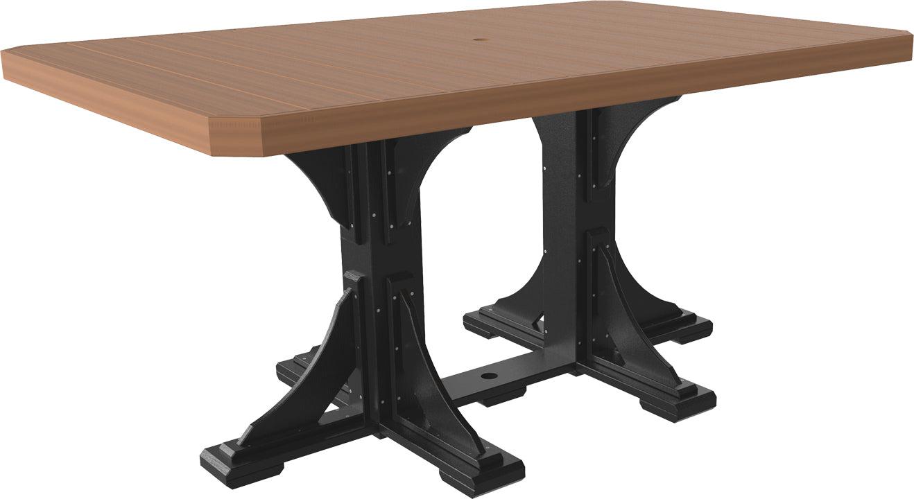 LuxCraft Recycled Plastic 4x6' Rectangular Table (COUNTER HEIGHT) - LEAD TIME TO SHIP 3 TO 4 WEEKS