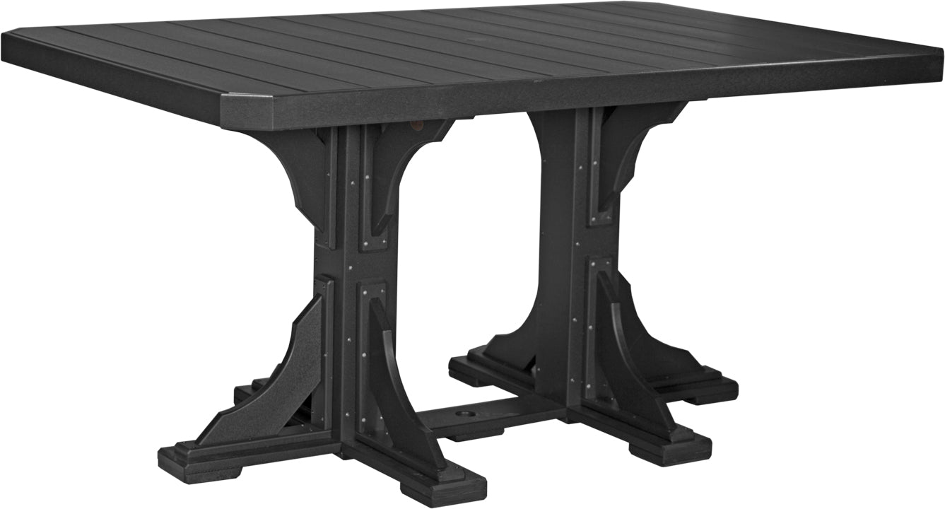 LuxCraft Recycled Plastic 4x6' Rectangular Table (COUNTER HEIGHT) - LEAD TIME TO SHIP 3 TO 4 WEEKS