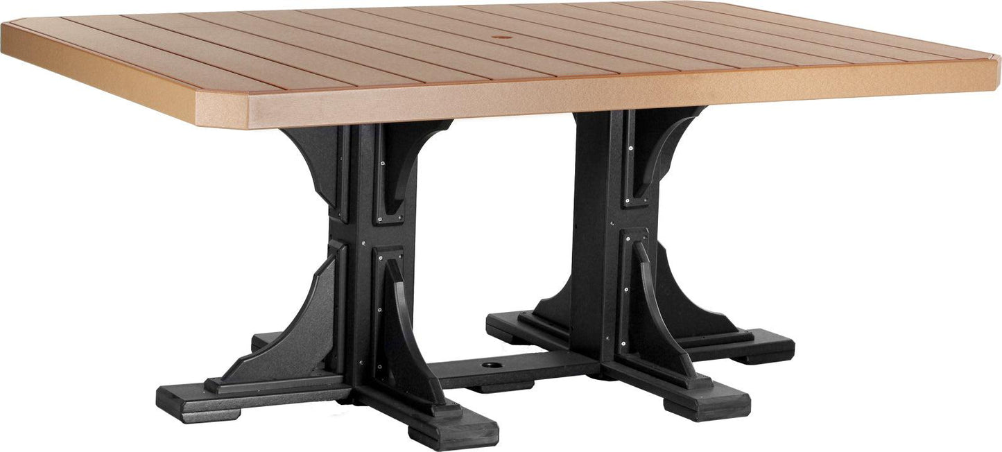 LuxCraft Recycled Plastic 4x6' Rectangular Table (DINING HEIGHT) - LEAD TIME TO SHIP 3 TO 4 WEEKS