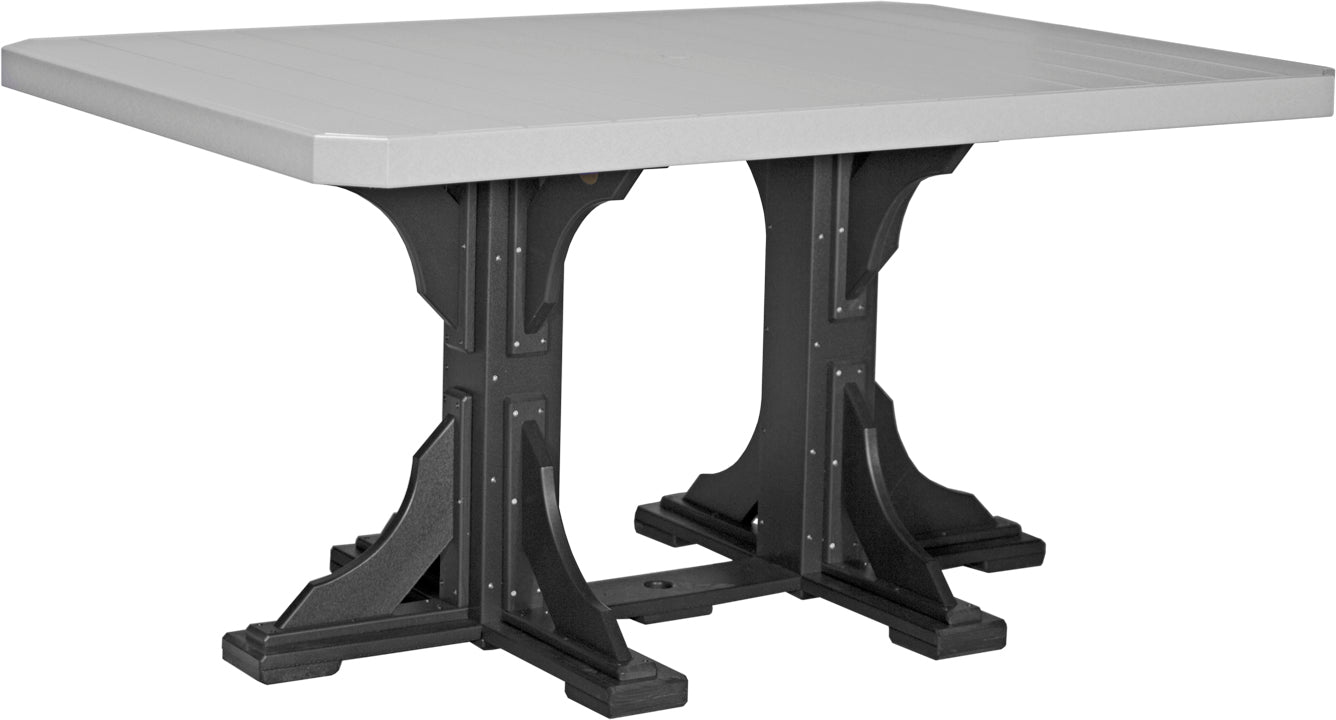 LuxCraft Recycled Plastic 4x6' Rectangular Table (COUNTER HEIGHT) - LEAD TIME TO SHIP 3 TO 4 WEEKS