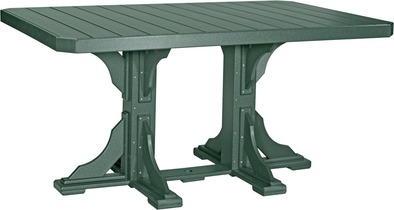 LuxCraft Recycled Plastic 4x6' Rectangular Table (COUNTER HEIGHT) - LEAD TIME TO SHIP 3 TO 4 WEEKS