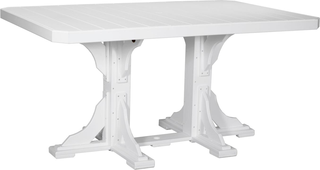 LuxCraft Recycled Plastic 4x6' Rectangular Table (COUNTER HEIGHT) - LEAD TIME TO SHIP 3 TO 4 WEEKS