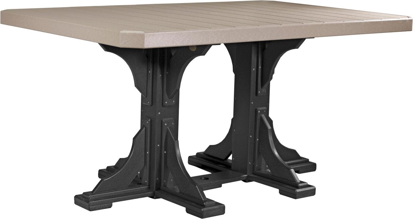 LuxCraft Recycled Plastic 4x6' Rectangular Table (COUNTER HEIGHT) - LEAD TIME TO SHIP 3 TO 4 WEEKS