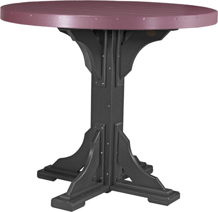 LuxCraft Recycled Plastic 4' Round  Bar Height Table - LEAD TIME TO SHIP 3 TO 4 WEEKS