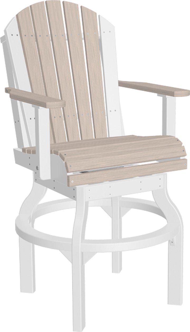 LuxCraft Recycled Plastic Adirondack Swivel Chair (BAR HEIGHT) - LEAD TIME TO SHIP 3 TO 4 WEEKS