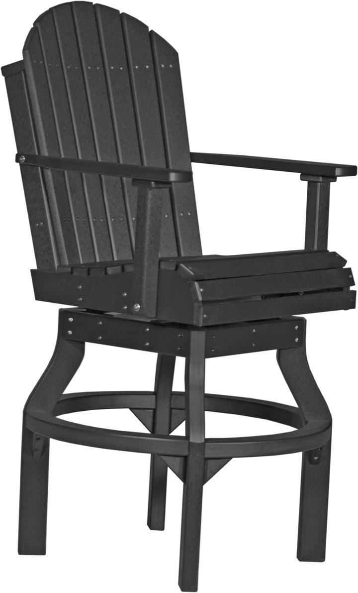 LuxCraft Recycled Plastic Adirondack Swivel Chair (BAR HEIGHT) - LEAD TIME TO SHIP 3 TO 4 WEEKS