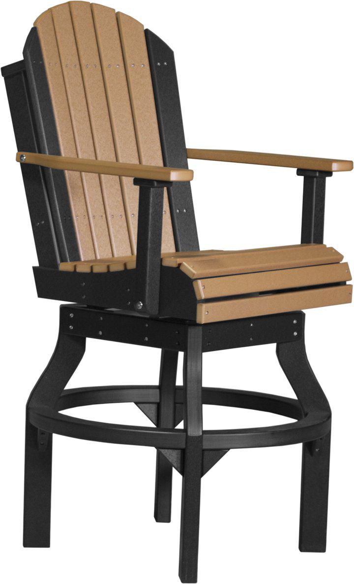 LuxCraft Recycled Plastic Adirondack Swivel Chair (BAR HEIGHT) - LEAD TIME TO SHIP 3 TO 4 WEEKS