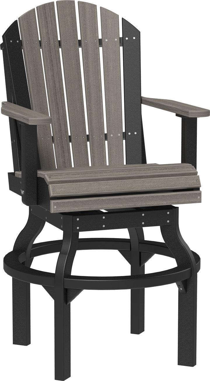 LuxCraft Recycled Plastic Adirondack Swivel Chair (BAR HEIGHT) - LEAD TIME TO SHIP 3 TO 4 WEEKS
