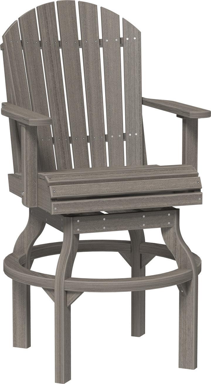 LuxCraft Recycled Plastic Adirondack Swivel Chair (BAR HEIGHT) - LEAD TIME TO SHIP 3 TO 4 WEEKS