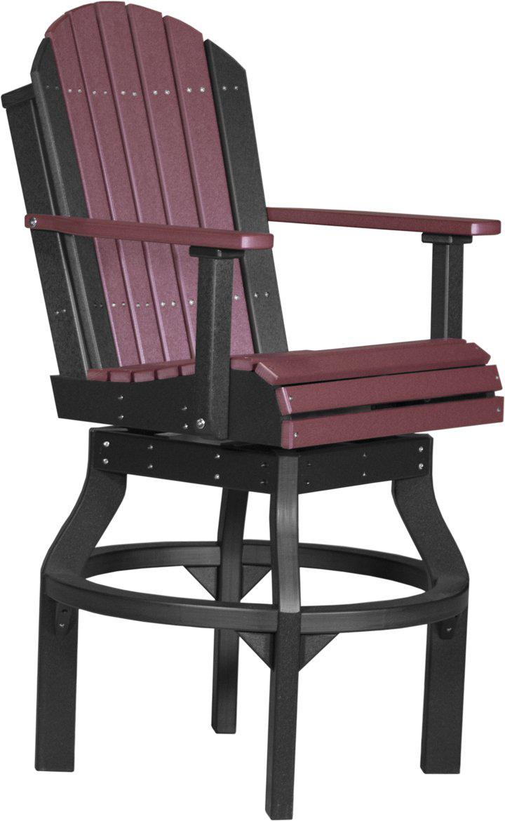 LuxCraft Recycled Plastic Adirondack Swivel Chair (BAR HEIGHT) - LEAD TIME TO SHIP 3 TO 4 WEEKS