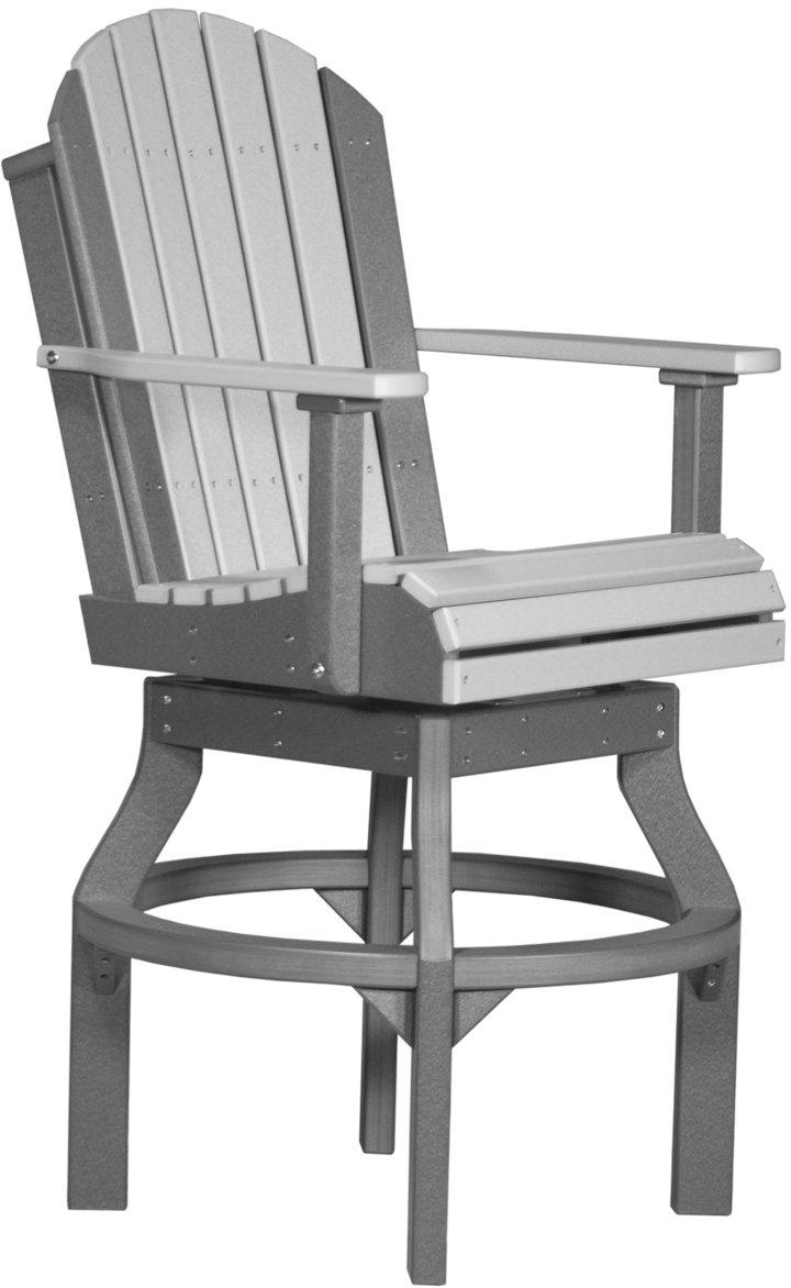 LuxCraft Recycled Plastic Adirondack Swivel Chair (BAR HEIGHT) - LEAD TIME TO SHIP 3 TO 4 WEEKS