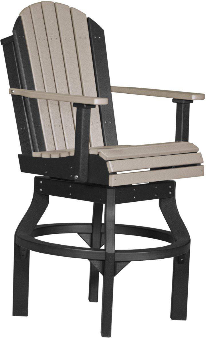 LuxCraft Recycled Plastic Adirondack Swivel Chair (BAR HEIGHT) - LEAD TIME TO SHIP 3 TO 4 WEEKS
