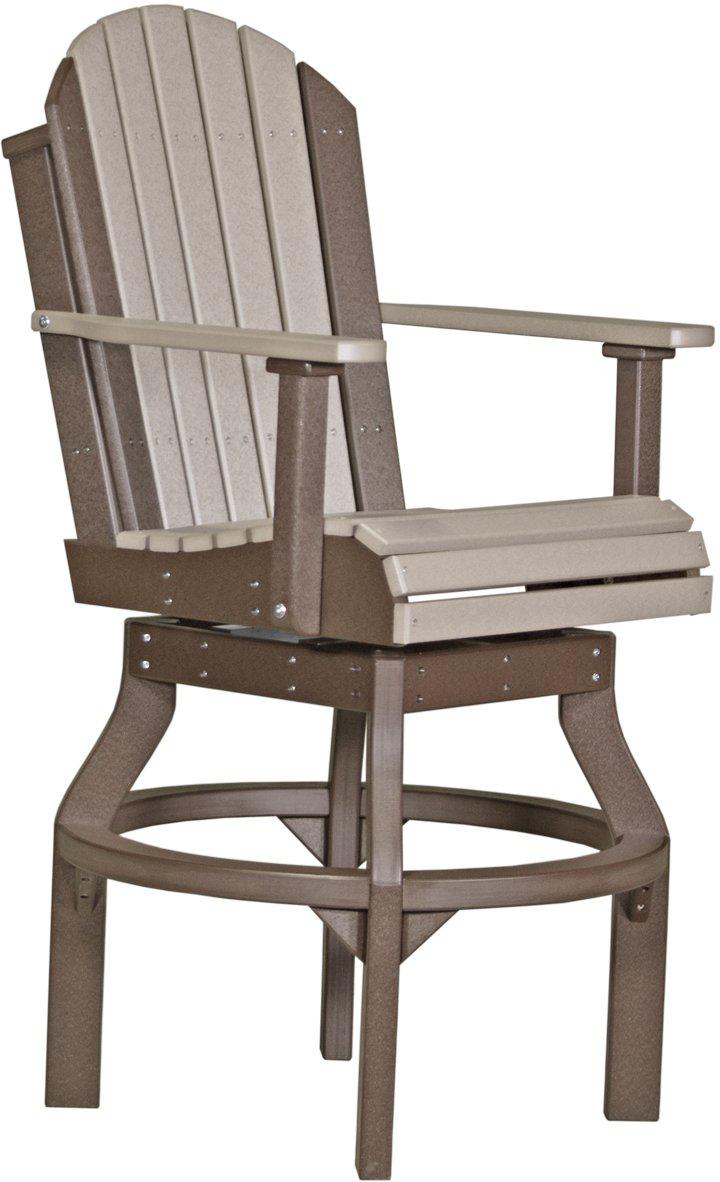 LuxCraft Recycled Plastic Adirondack Swivel Chair (BAR HEIGHT) - LEAD TIME TO SHIP 3 TO 4 WEEKS