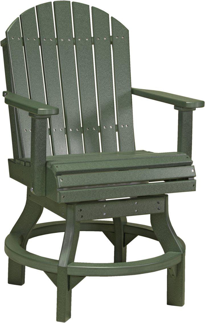 LuxCraft Recycled Plastic Adirondack Swivel Chair (COUNTER HEIGHT) - LEAD TIME TO SHIP 3 TO 4 WEEKS