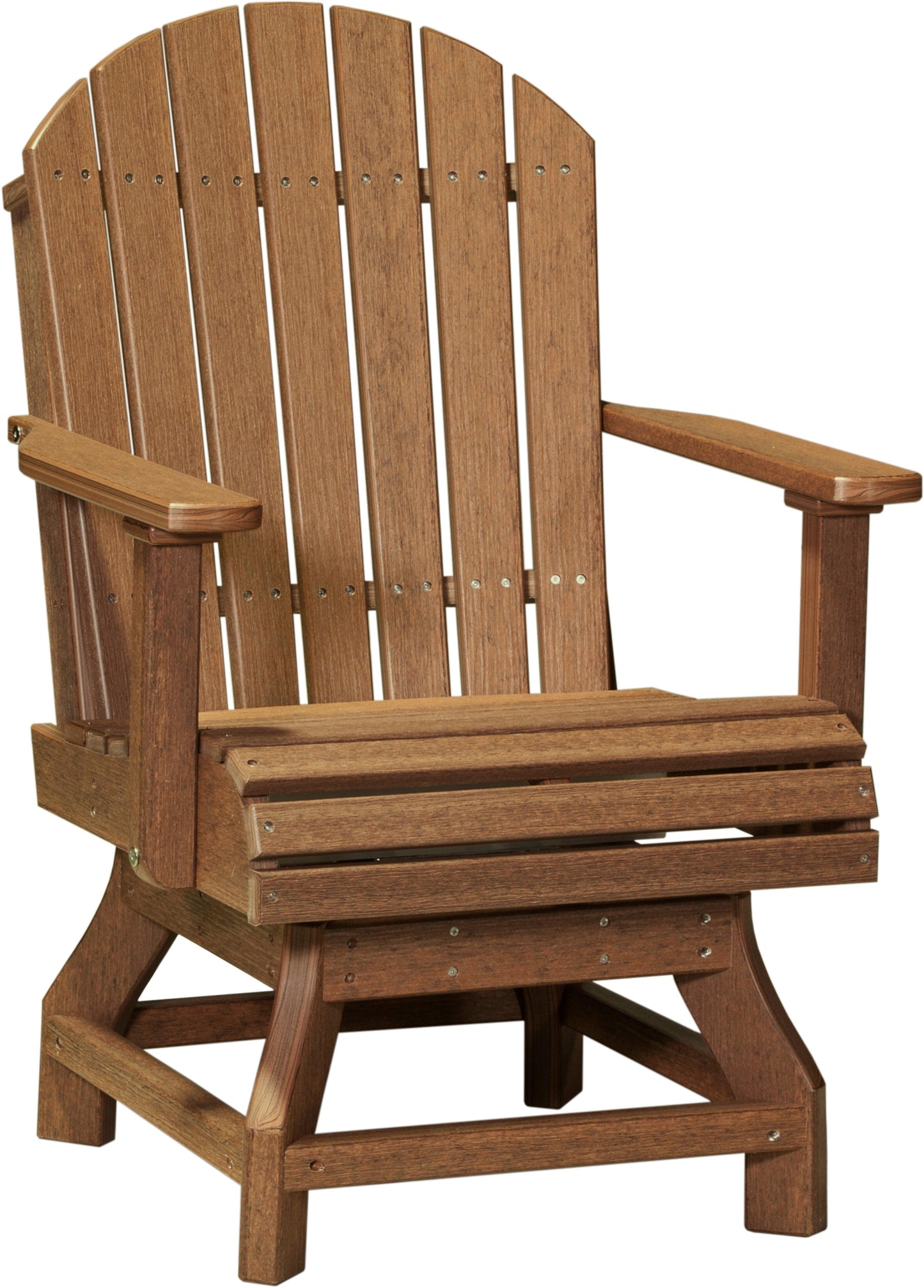 LuxCraft Recycled Plastic Adirondack Swivel Chair with Arms (DINING HEIGHT) - LEAD TIME TO SHIP 3 TO 4 WEEKS
