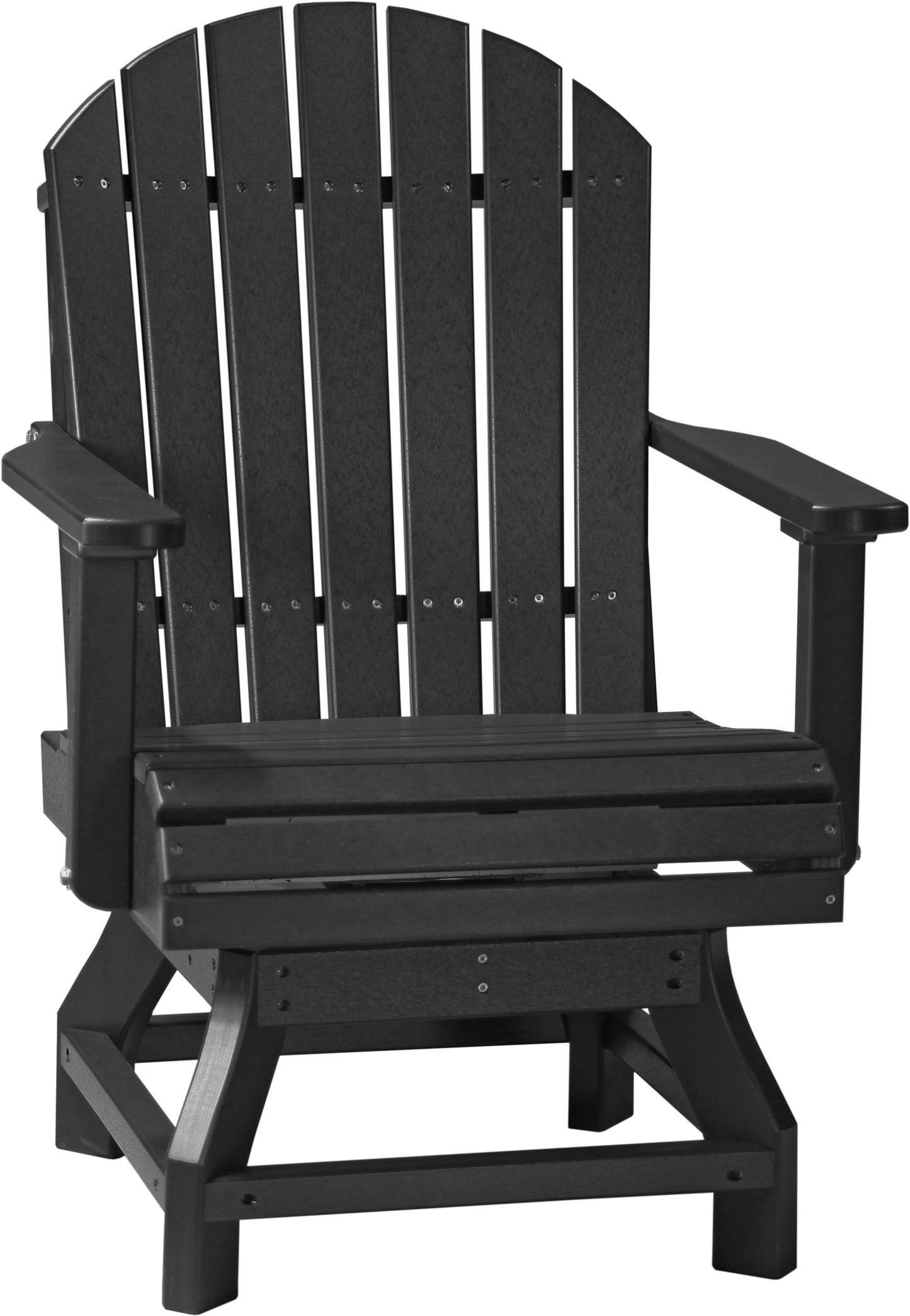 LuxCraft Recycled Plastic Adirondack Swivel Chair with Arms (DINING HEIGHT) - LEAD TIME TO SHIP 3 TO 4 WEEKS