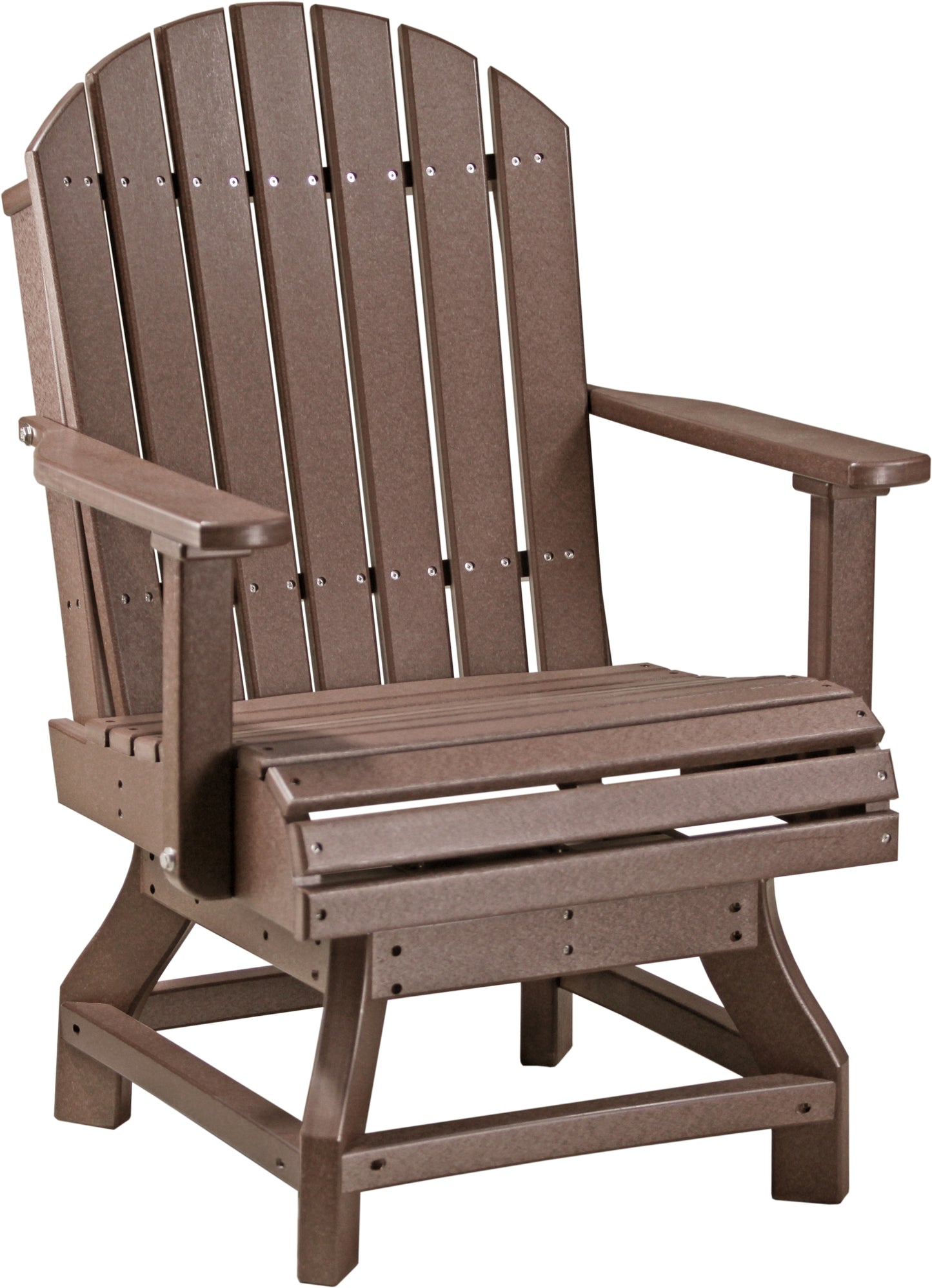 LuxCraft Recycled Plastic Adirondack Swivel Chair with Arms (DINING HEIGHT) - LEAD TIME TO SHIP 3 TO 4 WEEKS