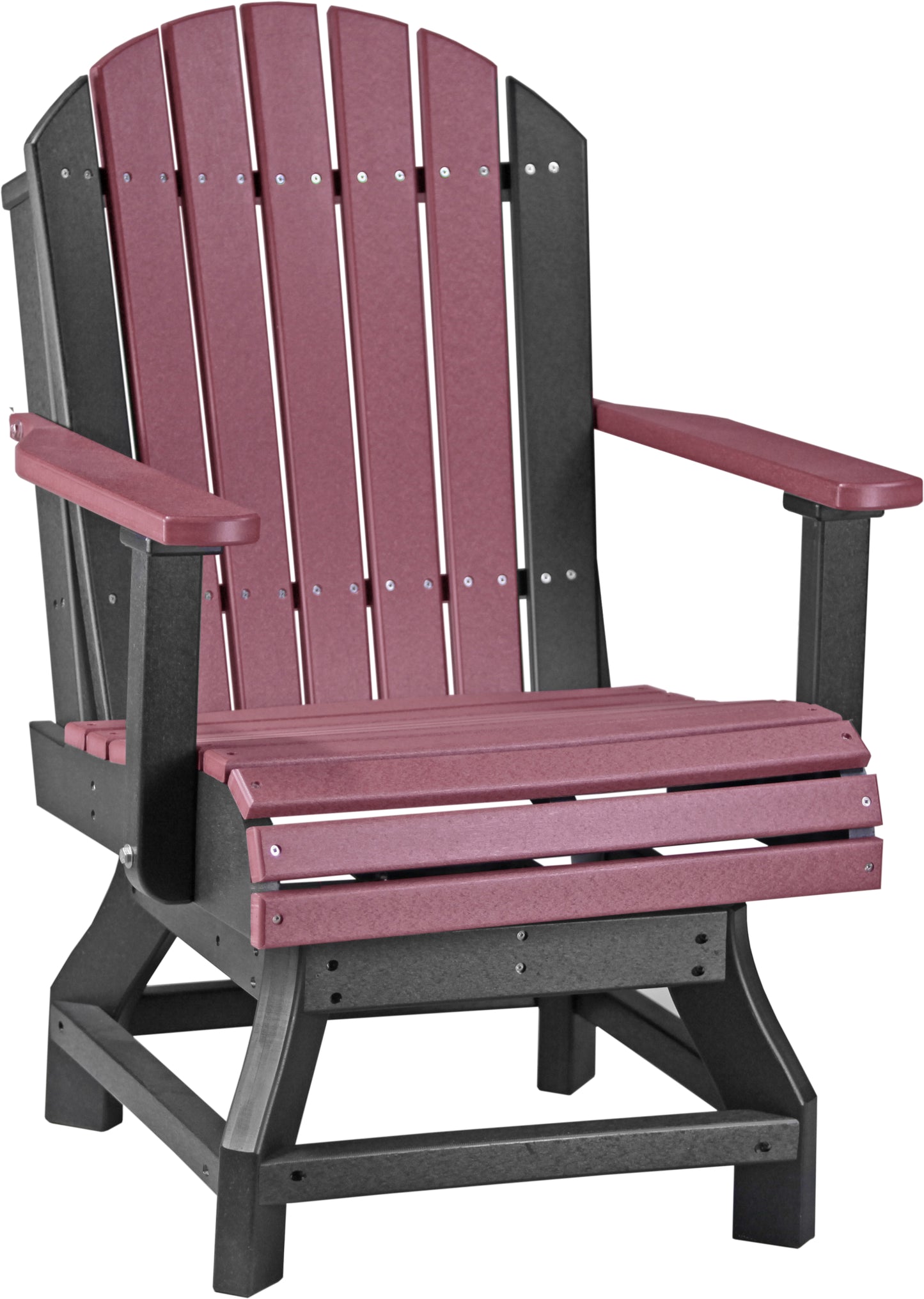 LuxCraft Recycled Plastic Adirondack Swivel Chair with Arms (DINING HEIGHT) - LEAD TIME TO SHIP 3 TO 4 WEEKS