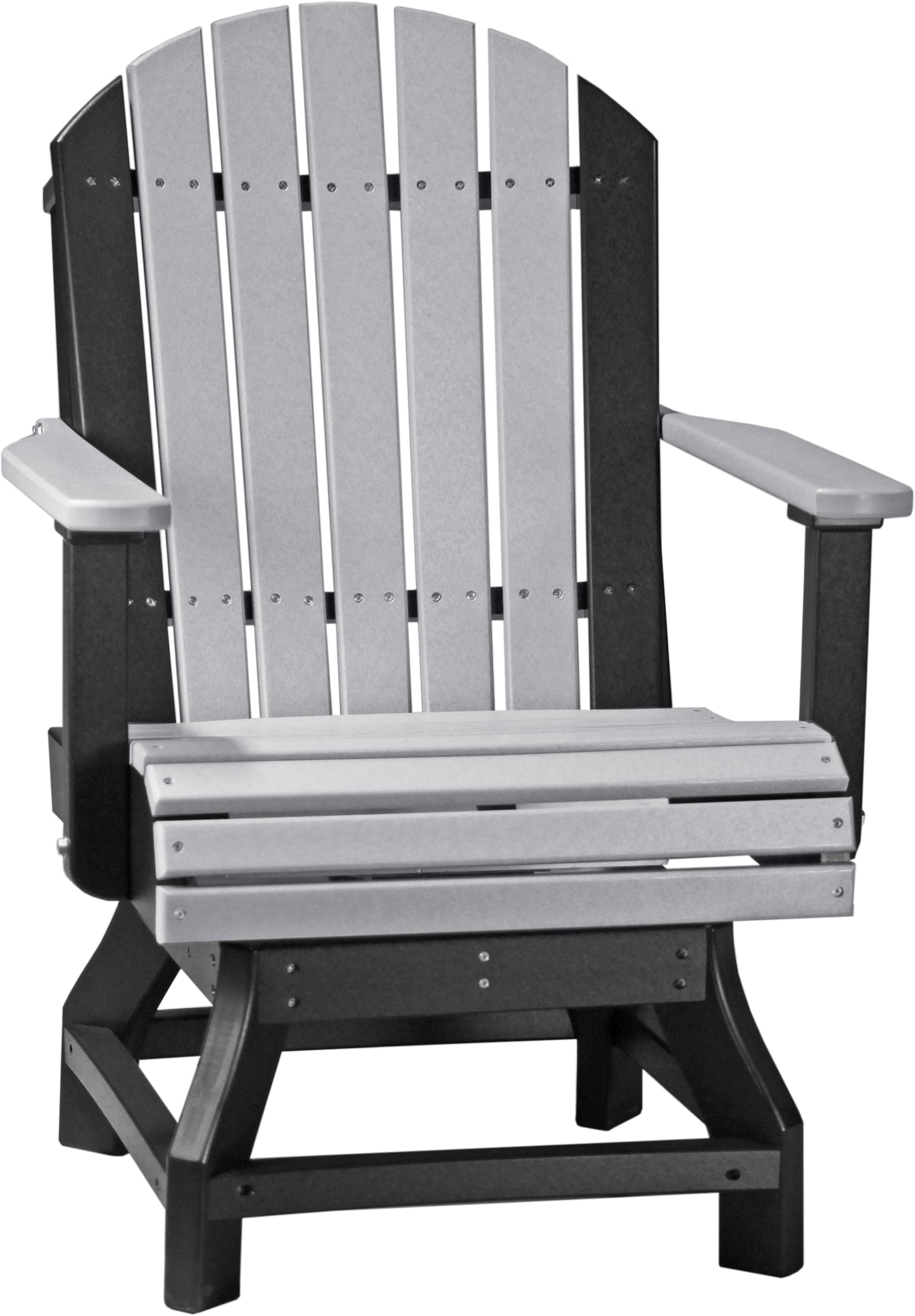 LuxCraft Recycled Plastic Adirondack Swivel Chair with Arms (DINING HEIGHT) - LEAD TIME TO SHIP 3 TO 4 WEEKS