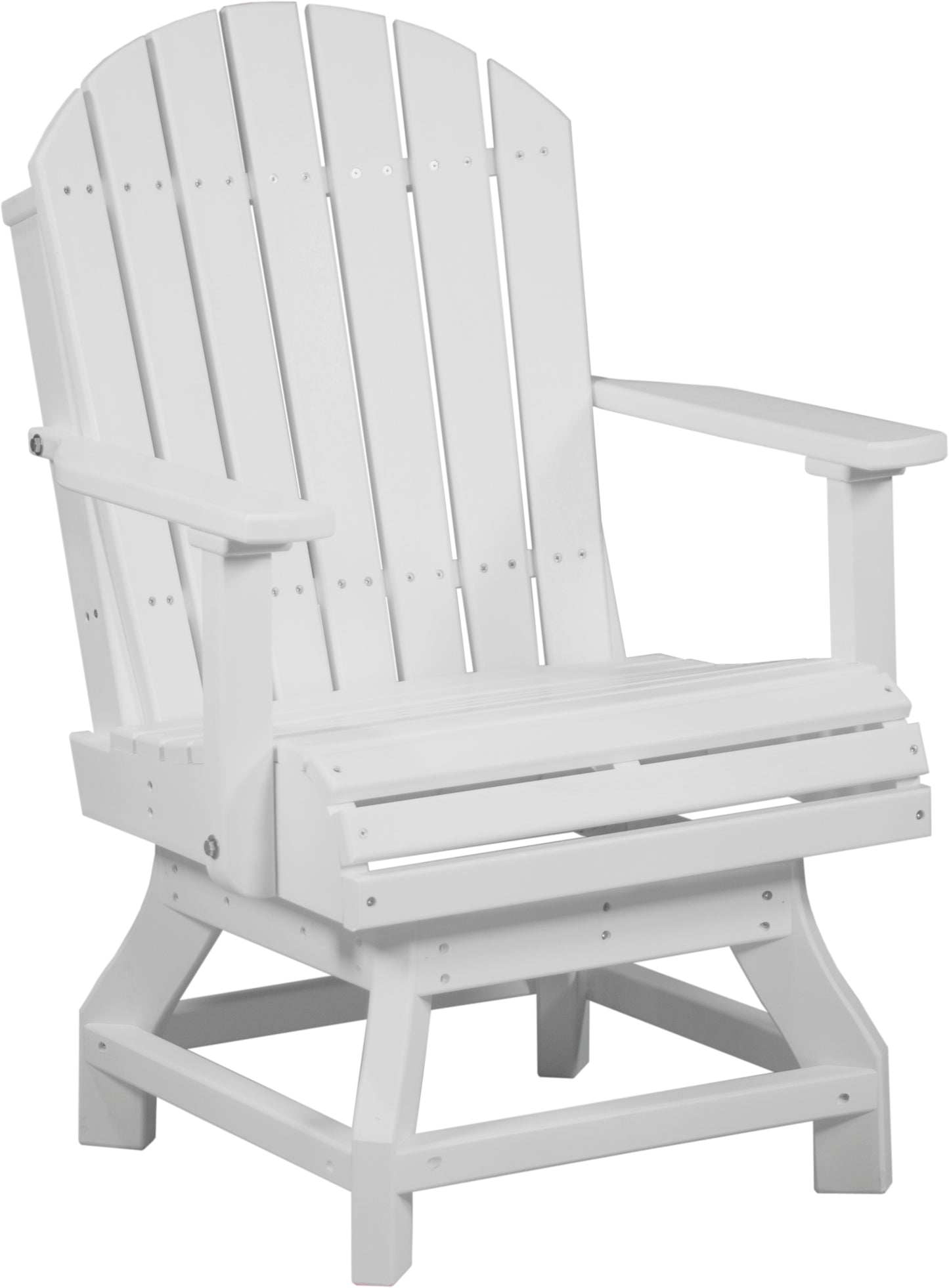 LuxCraft Recycled Plastic Adirondack Swivel Chair with Arms (DINING HEIGHT) - LEAD TIME TO SHIP 3 TO 4 WEEKS