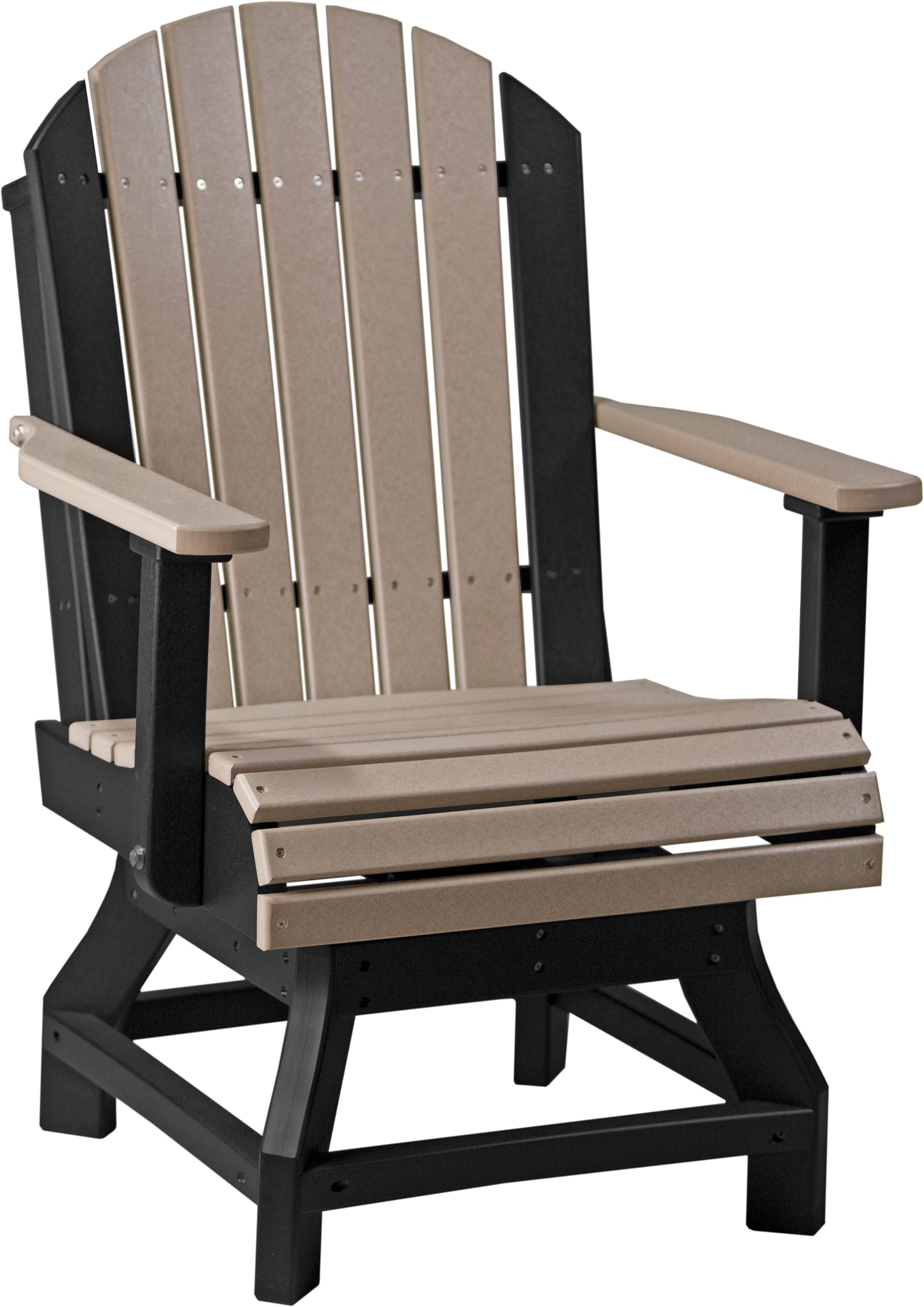 LuxCraft Recycled Plastic Adirondack Swivel Chair with Arms (DINING HEIGHT) - LEAD TIME TO SHIP 3 TO 4 WEEKS