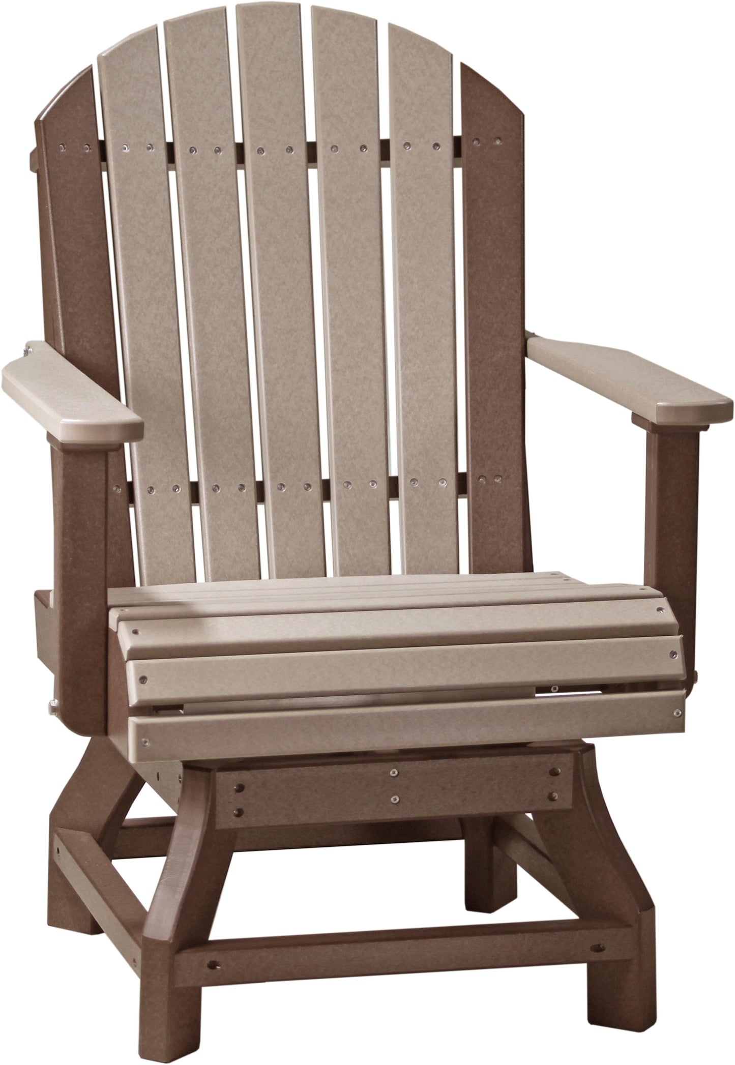 LuxCraft Recycled Plastic Adirondack Swivel Chair with Arms (DINING HEIGHT) - LEAD TIME TO SHIP 3 TO 4 WEEKS