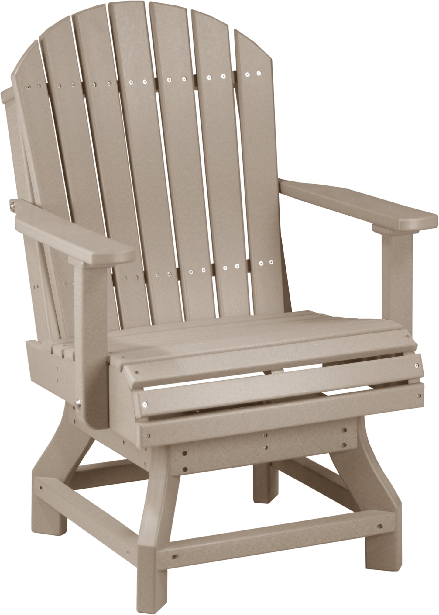 LuxCraft Recycled Plastic Adirondack Swivel Chair with Arms (DINING HEIGHT) - LEAD TIME TO SHIP 3 TO 4 WEEKS