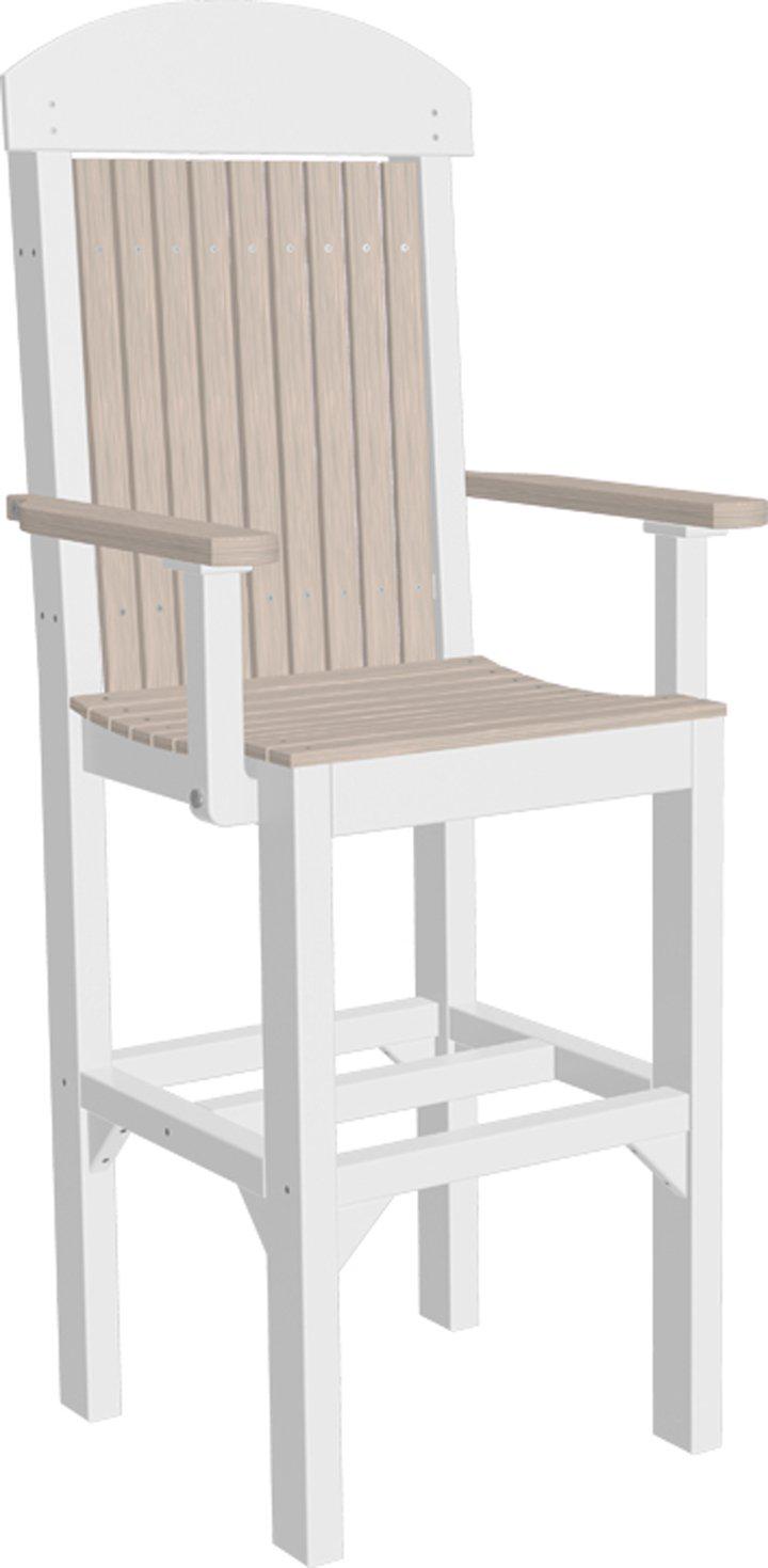 LuxCraft Recycled Plastic Classic Arm Chair (BAR HEIGHT) - LEAD TIME TO SHIP 3 TO 4 WEEKS