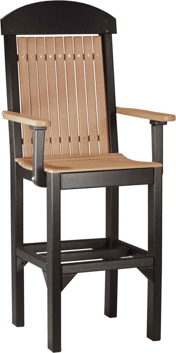 LuxCraft Recycled Plastic Classic Arm Chair (BAR HEIGHT) - LEAD TIME TO SHIP 3 TO 4 WEEKS