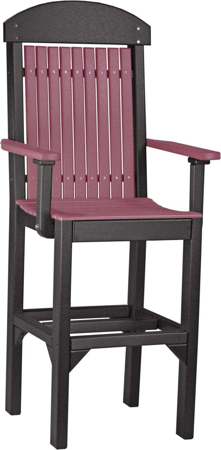 LuxCraft Recycled Plastic Classic Arm Chair (BAR HEIGHT) - LEAD TIME TO SHIP 3 TO 4 WEEKS